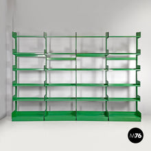 Load image into Gallery viewer, Green metal bookcase, 1970s