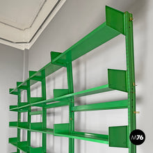 Load image into Gallery viewer, Green metal bookcase, 1970s