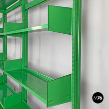 Load image into Gallery viewer, Green metal bookcase, 1970s