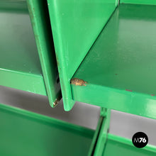 Load image into Gallery viewer, Green metal bookcase, 1970s