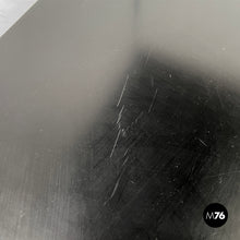 Load image into Gallery viewer, Trolley with two shelves in black laminate and green metal, 1980s