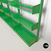 Load image into Gallery viewer, Green metal bookcase, 1970s