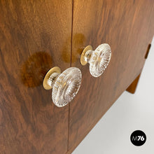 画像をギャラリービューアに読み込む, Wooden dresser with transparent glass handles, 1940s