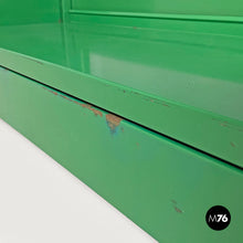 Load image into Gallery viewer, Green metal bookcase, 1970s