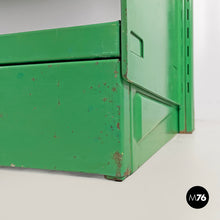 Load image into Gallery viewer, Green metal bookcase, 1970s