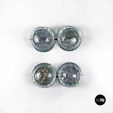 Charger l'image dans la galerie, Chromed metal and faceted glass wall lights, 1960s