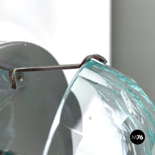 Charger l'image dans la galerie, Chromed metal and faceted glass wall lights, 1960s