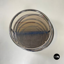 画像をギャラリービューアに読み込む, Coffee table in glass and metal with swivel tops, 1970s