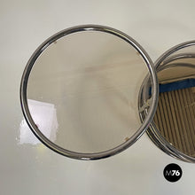 画像をギャラリービューアに読み込む, Coffee table in glass and metal with swivel tops, 1970s