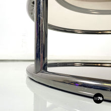 画像をギャラリービューアに読み込む, Coffee table in glass and metal with swivel tops, 1970s