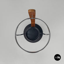 画像をギャラリービューアに読み込む, Round umbrella stand by Origlia in cast iron and wood, 1980s