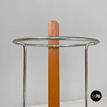 画像をギャラリービューアに読み込む, Round umbrella stand by Origlia in cast iron and wood, 1980s