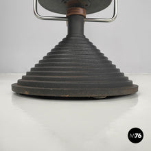 画像をギャラリービューアに読み込む, Round umbrella stand by Origlia in cast iron and wood, 1980s