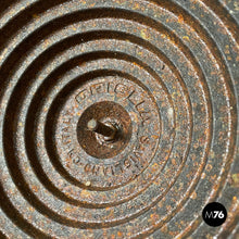 画像をギャラリービューアに読み込む, Round umbrella stand by Origlia in cast iron and wood, 1980s