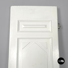 Load image into Gallery viewer, Single door in white painted wood with decoration, 2000s