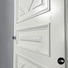Load image into Gallery viewer, Single door in white painted wood with decoration, 2000s