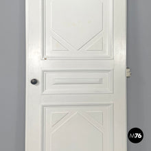 Load image into Gallery viewer, Single door in white painted wood with decoration, 2000s