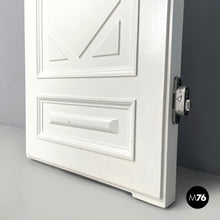 Load image into Gallery viewer, Single door in white painted wood with decoration, 2000s