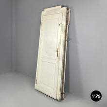 将图片加载到图库查看器,White painted wooden door with frame, early 1900s