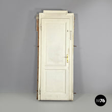 将图片加载到图库查看器,White painted wooden door with frame, early 1900s