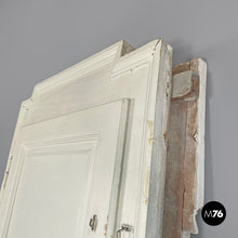 将图片加载到图库查看器,White painted wooden door with frame, early 1900s