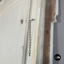将图片加载到图库查看器,White painted wooden door with frame, early 1900s