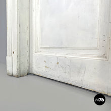 将图片加载到图库查看器,White painted wooden door with frame, early 1900s