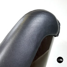 将图片加载到图库查看器,Black leather armchair by Cesare Casati for Arflex, 1960s