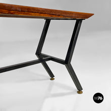 Load image into Gallery viewer, Metal and wood bench, 1950s