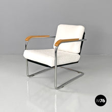 画像をギャラリービューアに読み込む, White fabric armchair 1435 by Werner Max Moser for Embru, 2000s