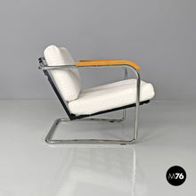 画像をギャラリービューアに読み込む, White fabric armchair 1435 by Werner Max Moser for Embru, 2000s