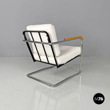 画像をギャラリービューアに読み込む, White fabric armchair 1435 by Werner Max Moser for Embru, 2000s