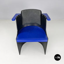 Charger l'image dans la galerie, Blue and black chairs D61 by El Lissitzky for Tecta, 1970s