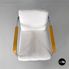 画像をギャラリービューアに読み込む, White fabric armchair 1435 by Werner Max Moser for Embru, 2000s