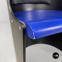 Charger l'image dans la galerie, Blue and black chairs D61 by El Lissitzky for Tecta, 1970s