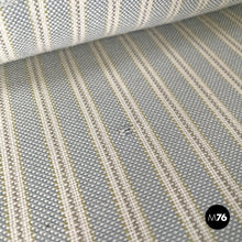 画像をギャラリービューアに読み込む, Striped light blue armchair 1435 by Werner Max Moser for Embru, 2000s