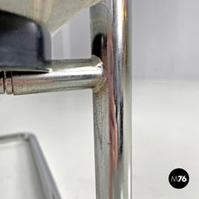 画像をギャラリービューアに読み込む, Striped light blue armchair 1435 by Werner Max Moser for Embru, 2000s