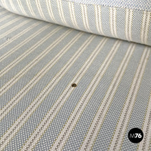 画像をギャラリービューアに読み込む, Striped light blue armchair 1435 by Werner Max Moser for Embru, 2000s