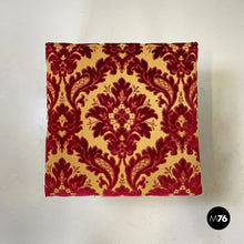 画像をギャラリービューアに読み込む, Poufs in wood and damask fabric, 1850s
