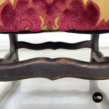 画像をギャラリービューアに読み込む, Poufs in wood and damask fabric, 1850s