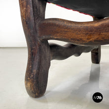 画像をギャラリービューアに読み込む, Poufs in wood and damask fabric, 1850s