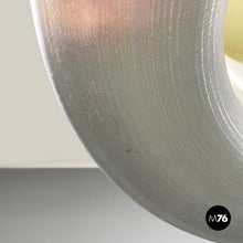 Load image into Gallery viewer, Chandelier in aluminum and white glass, 1970s