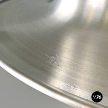 Load image into Gallery viewer, Chandelier in aluminum and white glass, 1970s