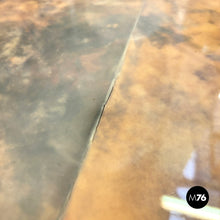 Load image into Gallery viewer, Dining table in parchment and red lacquered wood, 1970s