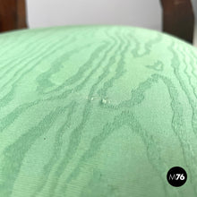 将图片加载到图库查看器,Chair in decorated wood and green fabric, early 1800s