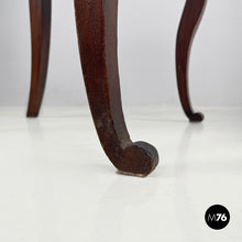 将图片加载到图库查看器,Chair in decorated wood and green fabric, early 1800s