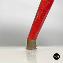 Load image into Gallery viewer, Dining table in parchment and red lacquered wood, 1970s