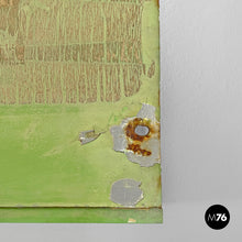 画像をギャラリービューアに読み込む, Pastel green metal sign with white lettering, 1960s