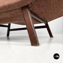 将图片加载到图库查看器,Brown armchair 877 by Gianfranco Frattini for Cassina, 1959