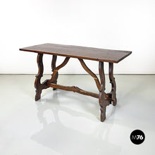 画像をギャラリービューアに読み込む, Wooden table with lyre legs, 1800s